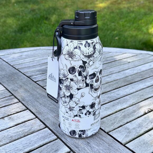 Skull Floral Voyager 32 oz Steel Insulated Tumbler Halloween 2024 HydraPeak New